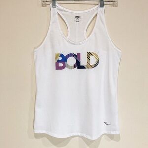 Everlast Graphic Tank‎ White Bold Print Sleveless Size Small